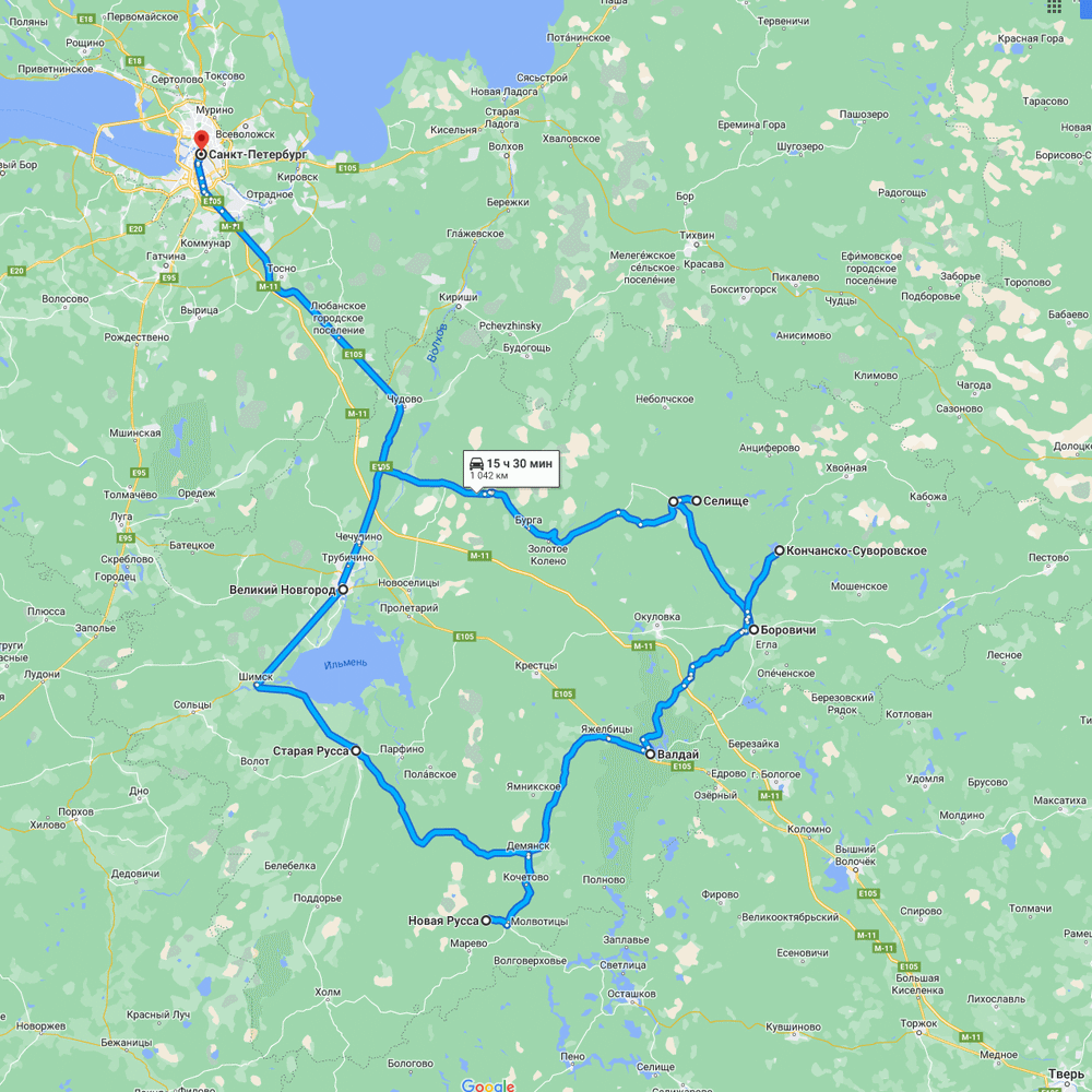 СПб-Боровичи-Валдай-СПб